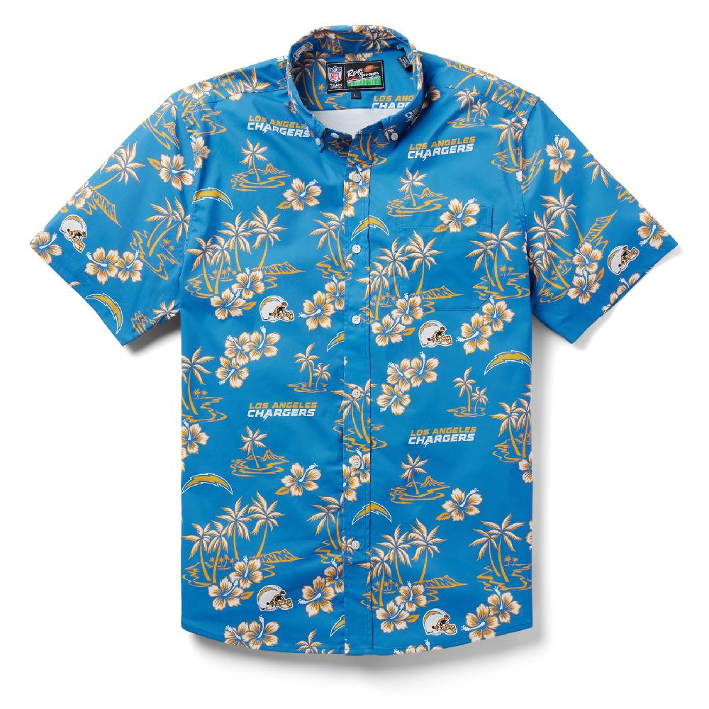 reyn spooner LOS ANGELES CHARGERS KEKAI PERFORMANCE BUTTON FRONT