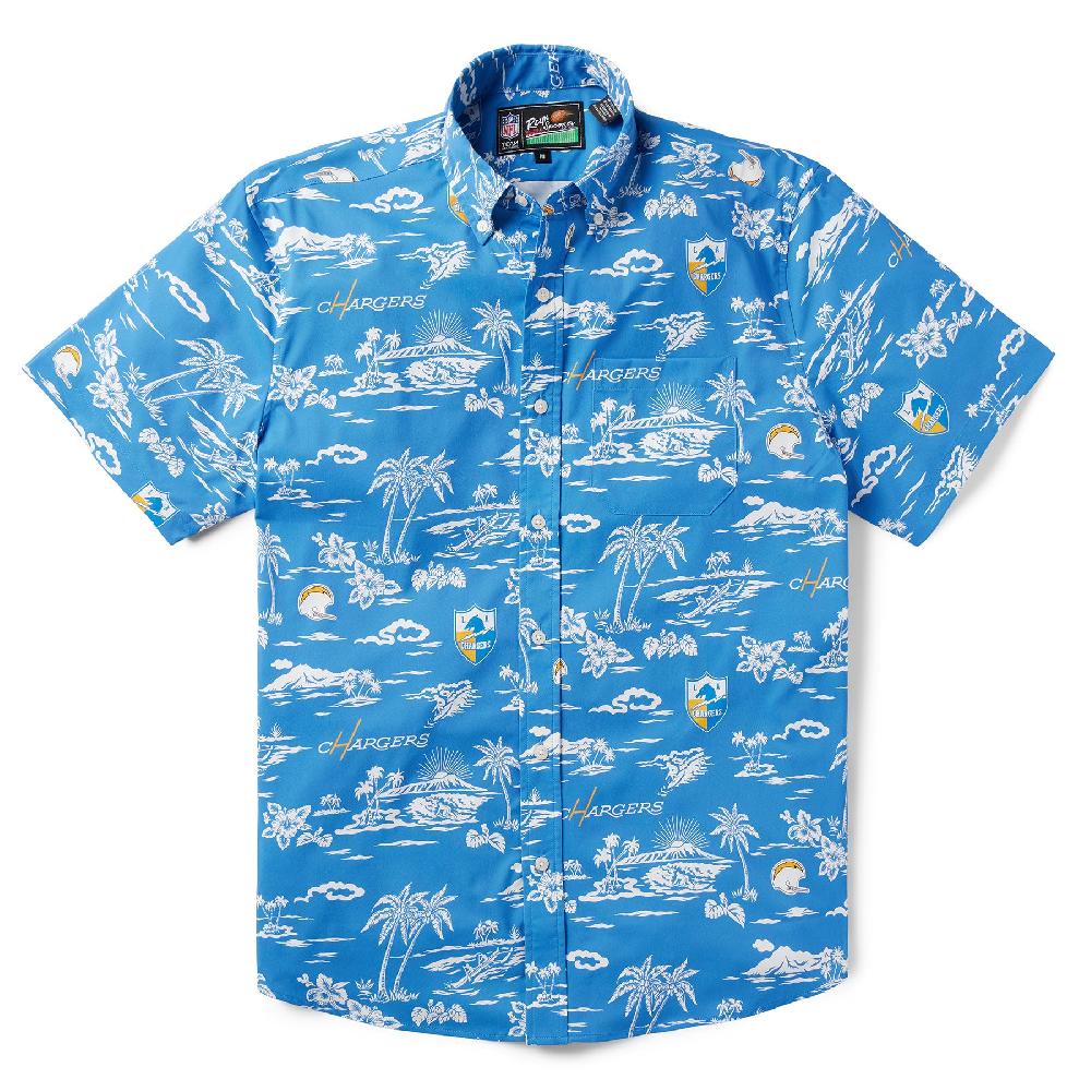 reyn spooner LOS ANGELES CHARGERS THROWBACK PERFORMANCE BUTTON FRONT