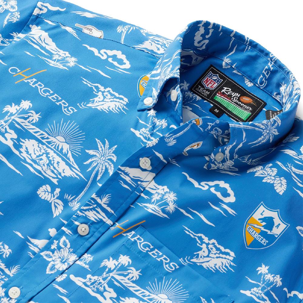 Reyn Spooner LOS ANGELES CHARGERS THROWBACK PERFORMANCE BUTTON FRONT