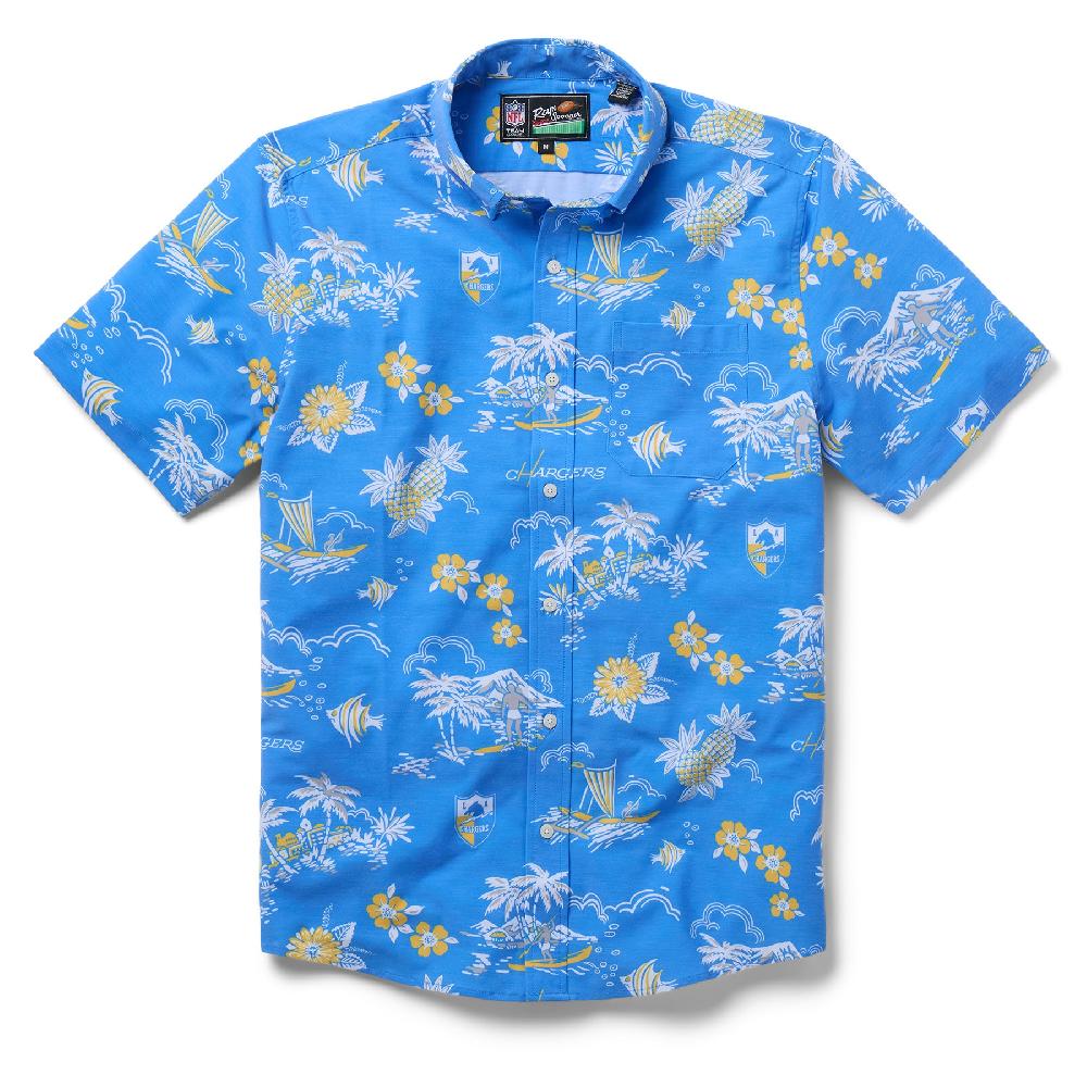 reyn spooner LOS ANGELES CHARGERS THROWBACK PERFORMANCE BUTTON FRONT