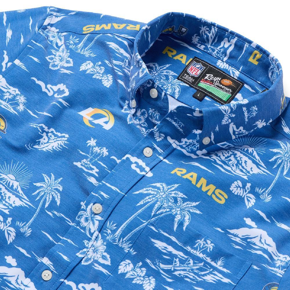 Reyn Spooner LOS ANGELES RAMS GAME DAY PERFORMANCE BUTTON FRONT