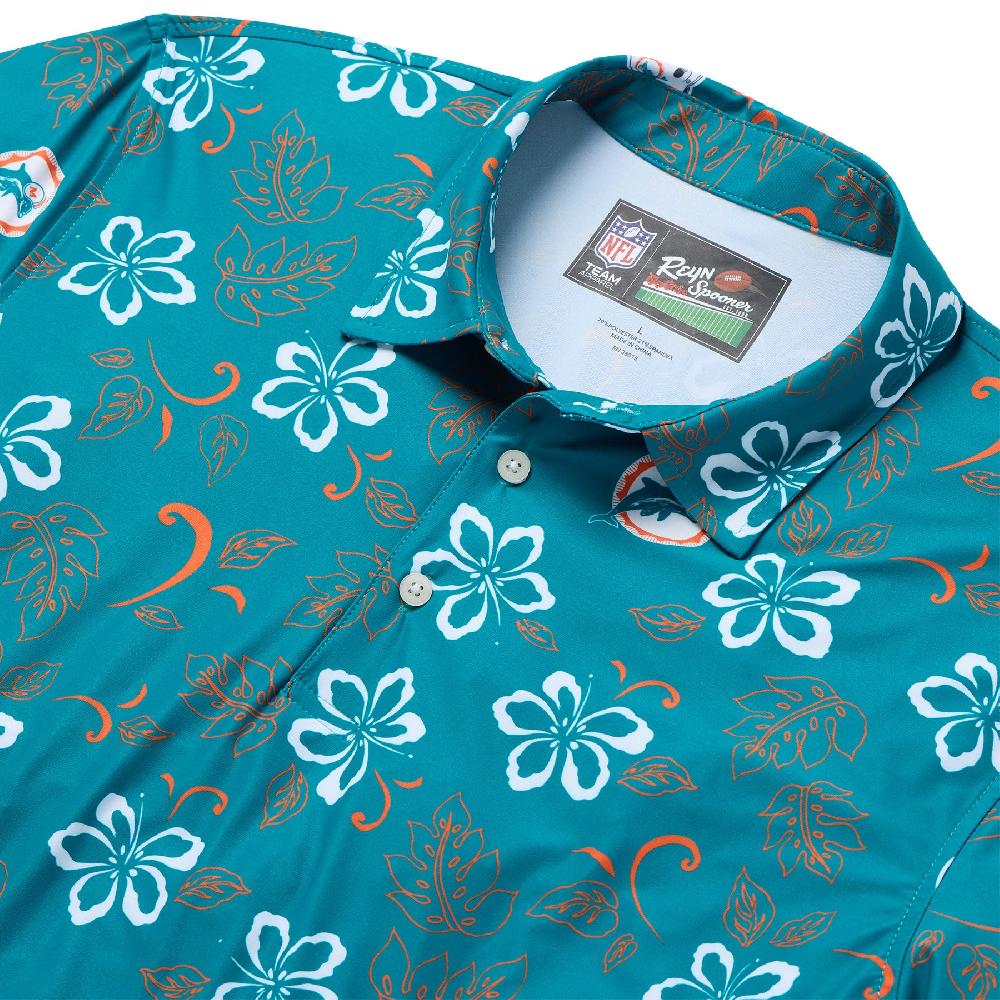 Reyn Spooner MIAMI DOLPHINS THROWBACK PERFORMANCE POLO