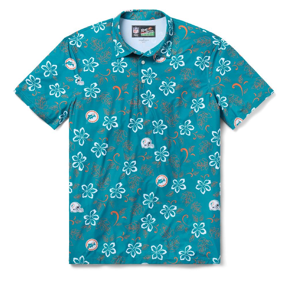 reyn spooner MIAMI DOLPHINS THROWBACK PERFORMANCE POLO