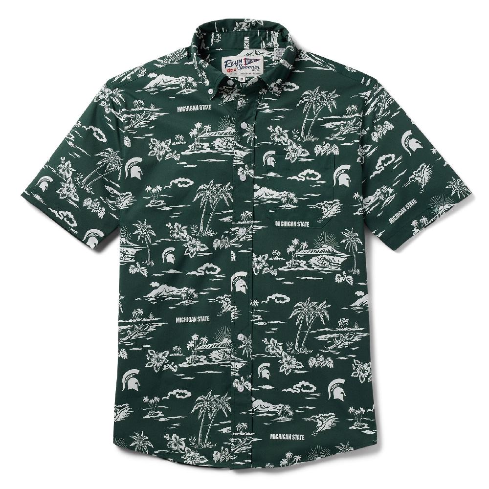 reyn spooner MICHIGAN STATE UNIVERSITY KEKAI PERFORMANCE BUTTON FRONT