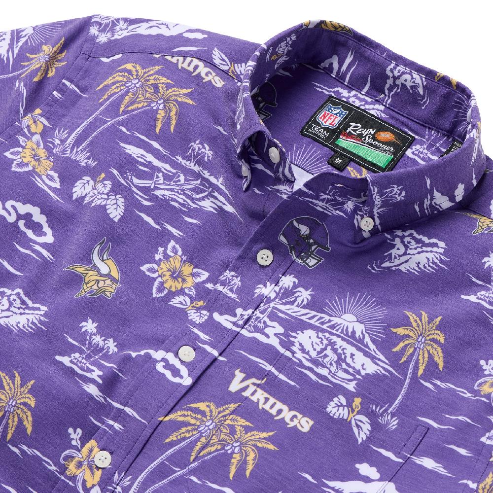 Reyn Spooner MINNESOTA VIKINGS GAME DAY PERFORMANCE BUTTON FRONT