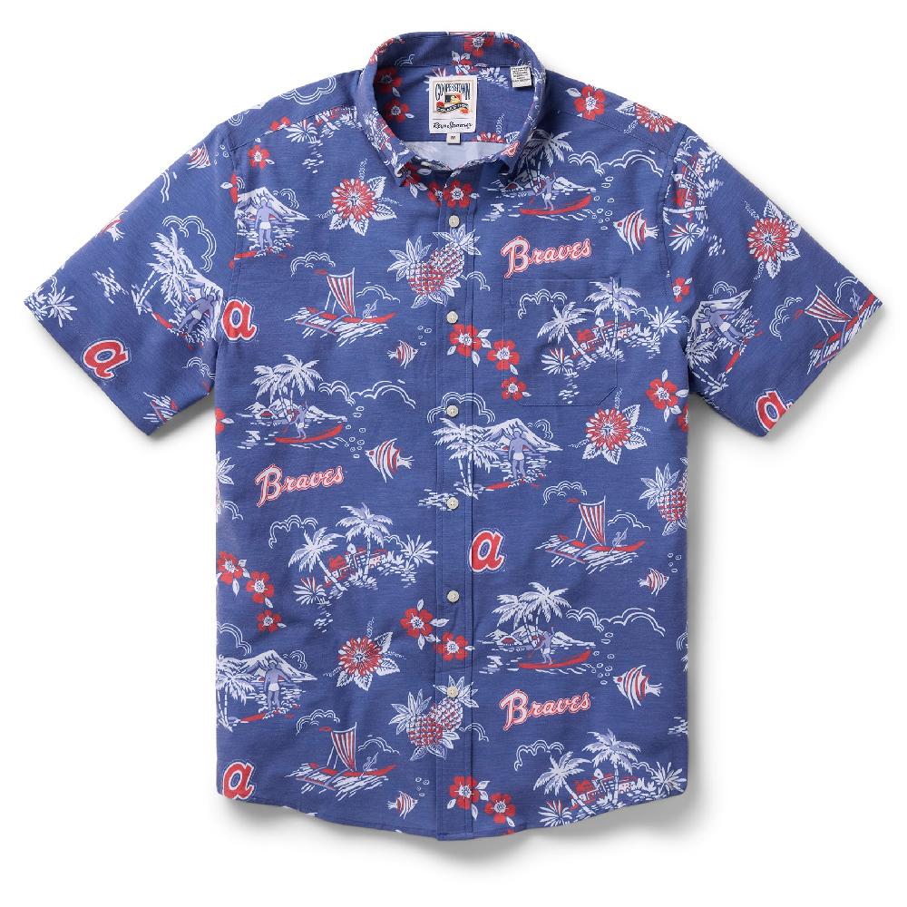 reyn spooner MLB® ATLANTA BRAVES COOPERSTOWN PERFORMANCE BUTTON FRONT