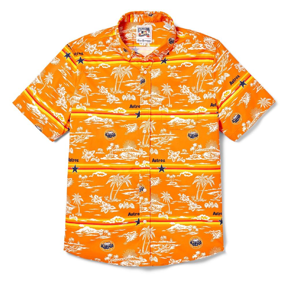 reyn spooner MLB® HOUSTON ASTROS COOPERSTOWN PERFORMANCE BUTTON FRONT