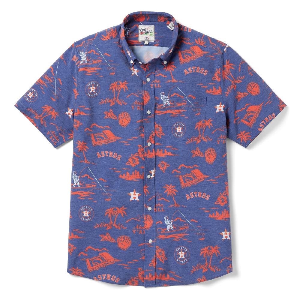 Reyn Spooner MLB® HOUSTON ASTROS HOMETOWN PERFORMANCE BUTTON FRONT