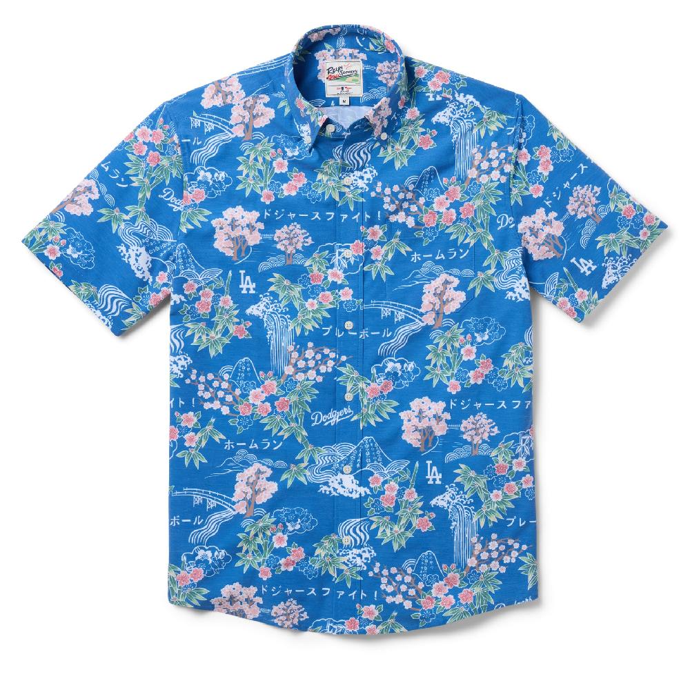 Reyn Spooner MLB® LOS ANGELES DODGERS SAKURA SPRING PERFORMANCE BUTTON FRONT