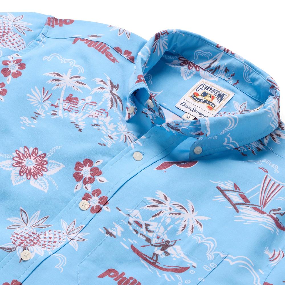 Reyn Spooner MLB® PHILADELPHIA PHILLIES COOPERSTOWN PERFORMANCE BUTTON FRONT