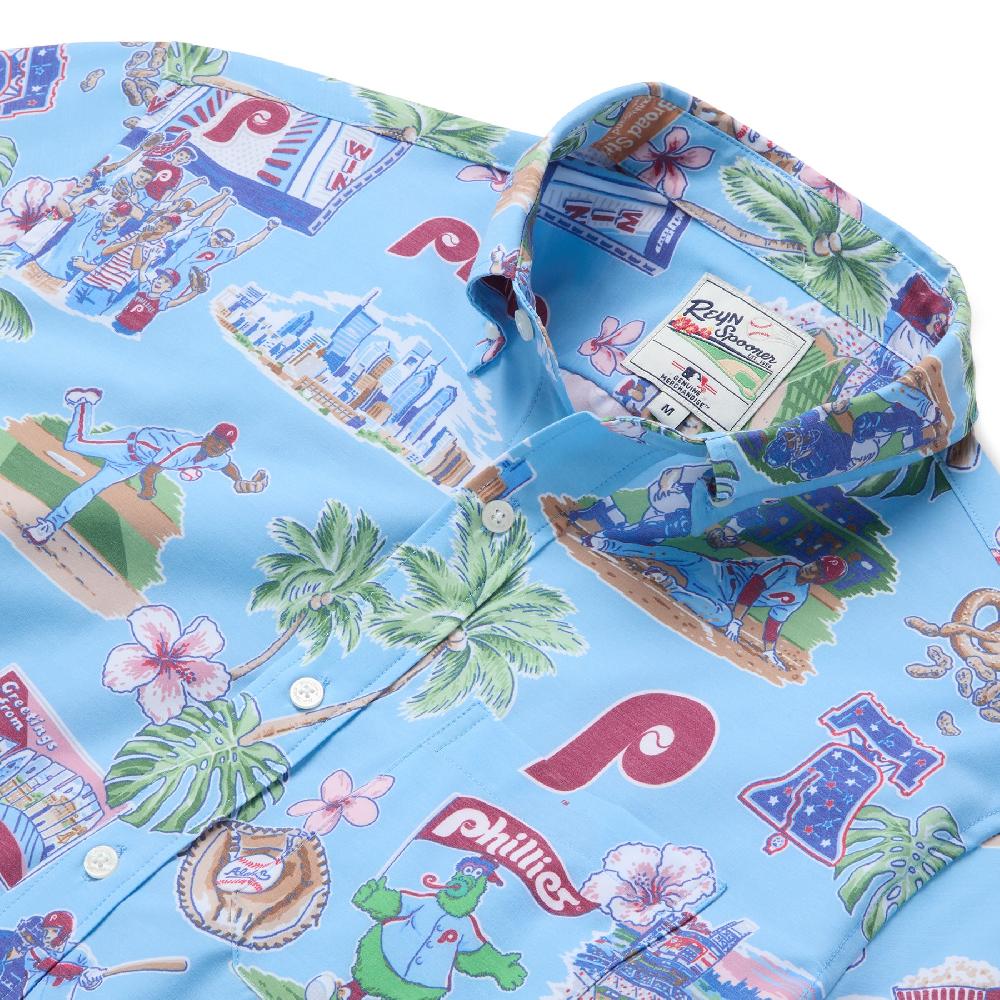 Reyn Spooner MLB® PHILADELPHIA PHILLIES SCENIC PERFORMANCE BUTTON FRONT