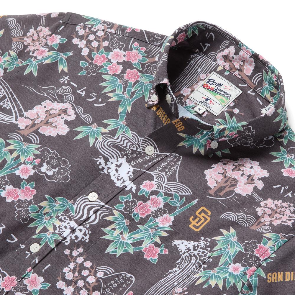 Reyn Spooner MLB® SAN DIEGO PADRES SAKURA SPRING PERFORMANCE BUTTON FRONT