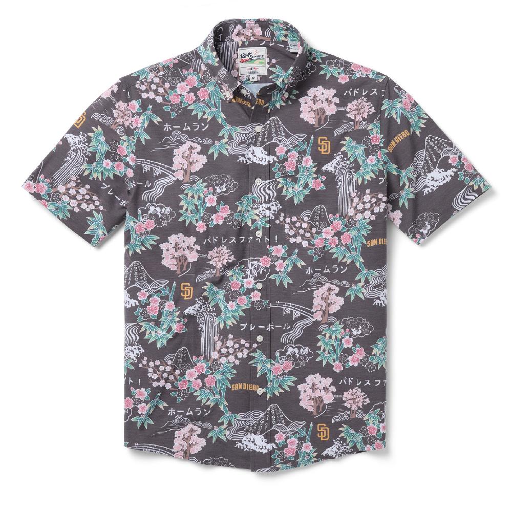 reyn spooner MLB® SAN DIEGO PADRES SAKURA SPRING PERFORMANCE BUTTON FRONT