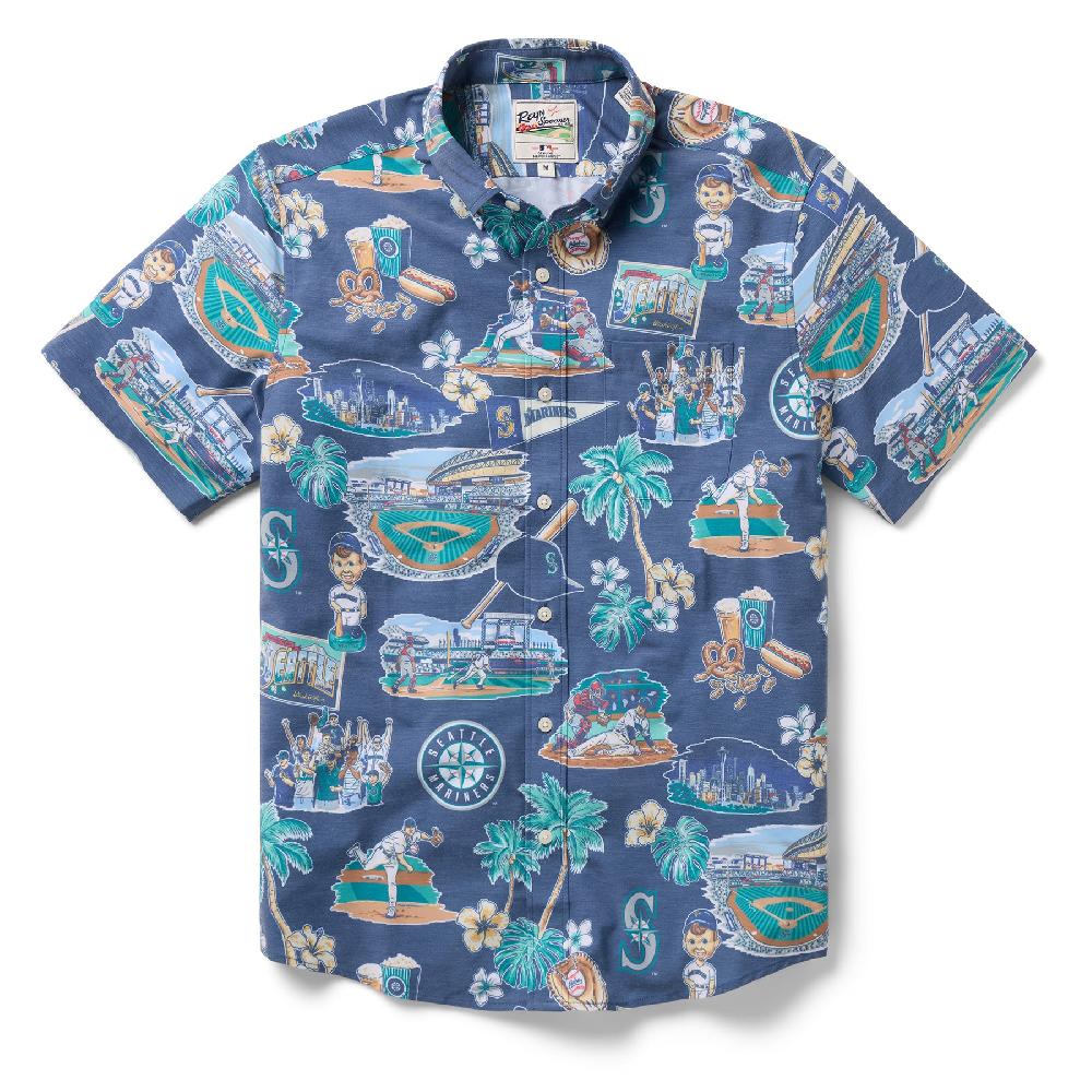 Reyn Spooner MLB® SEATTLE MARINERS SCENIC PERFORMANCE BUTTON FRONT