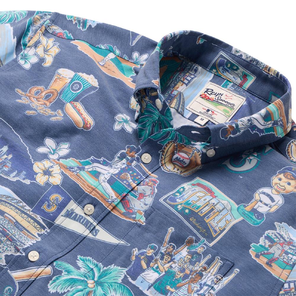 Reyn Spooner MLB® SEATTLE MARINERS SCENIC PERFORMANCE BUTTON FRONT