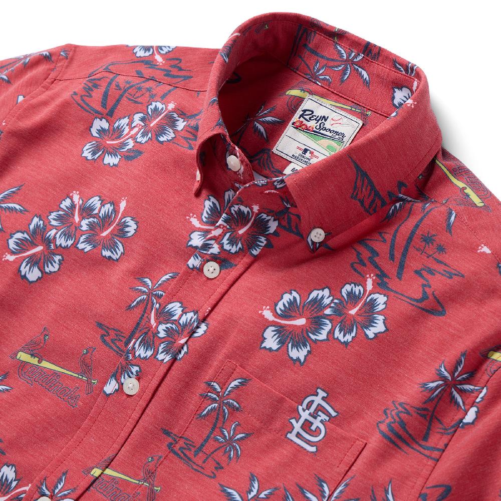 Reyn Spooner MLB® ST. LOUIS CARDINALS GAME DAY PERFORMANCE BUTTON FRONT