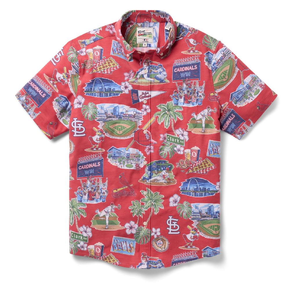 Reyn Spooner MLB® ST. LOUIS CARDINALS SCENIC PERFORMANCE BUTTON FRONT