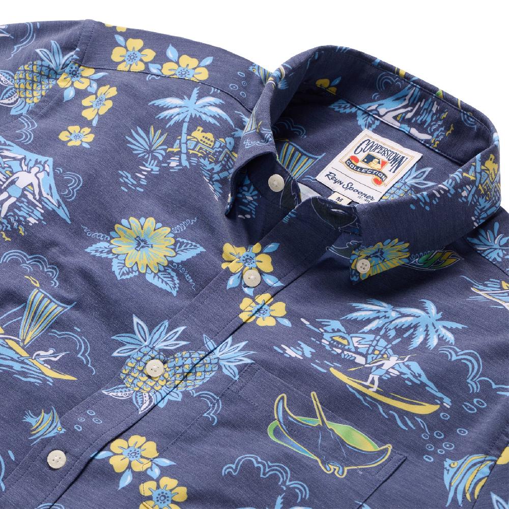 Reyn Spooner MLB® TAMPA BAY RAYS COOPERSTOWN PERFORMANCE BUTTON FRONT