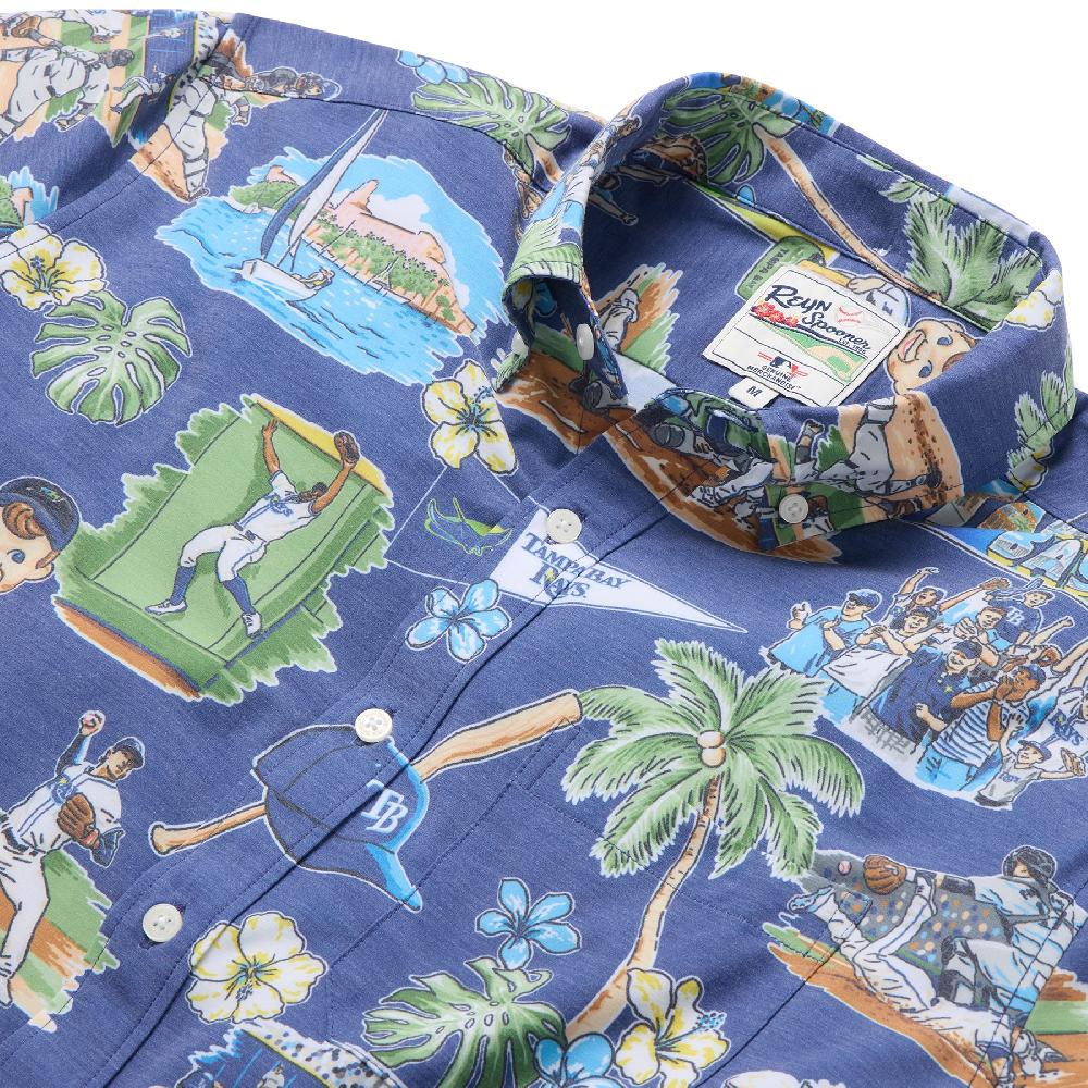 Reyn Spooner MLB® TAMPA BAY RAYS SCENIC PERFORMANCE BUTTON FRONT