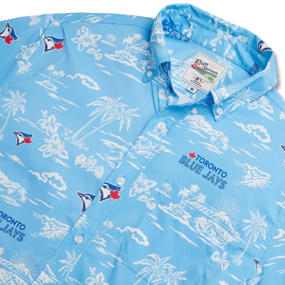 Reyn Spooner MLB® TORONTO BLUE JAYS KEKAI PERFORMANCE BUTTON FRONT