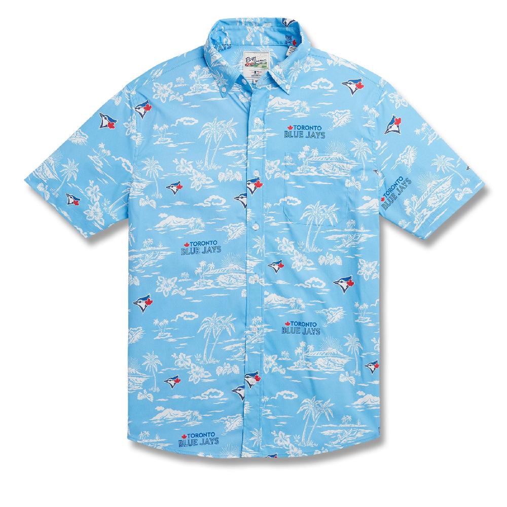 Reyn Spooner MLB® TORONTO BLUE JAYS KEKAI PERFORMANCE BUTTON FRONT