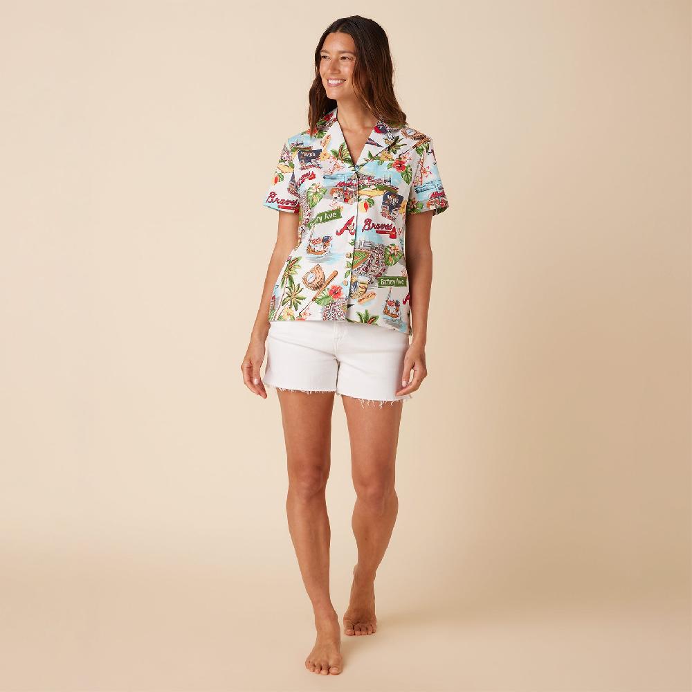 Reyn Spooner MLB® WOMEN'S ATLANTA BRAVES SCENIC CAMP SHIRT