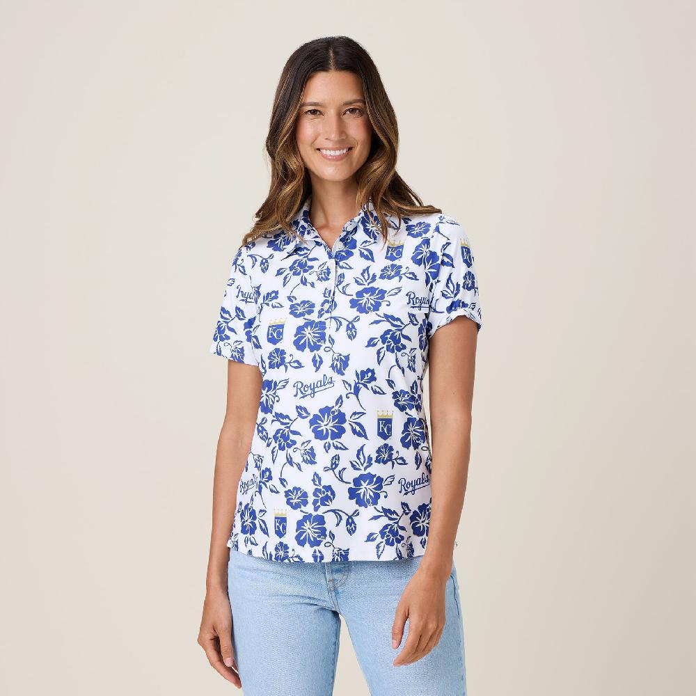 reyn spooner MLB® WOMEN'S KANSAS CITY ROYALS GAME DAY PERFORMANCE POLO