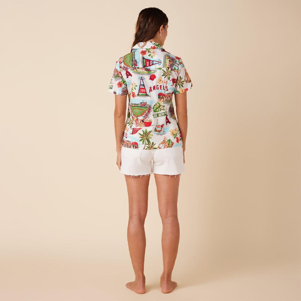 Reyn Spooner MLB® WOMEN'S LOS ANGELES ANGELS SCENIC CAMP SHIRT