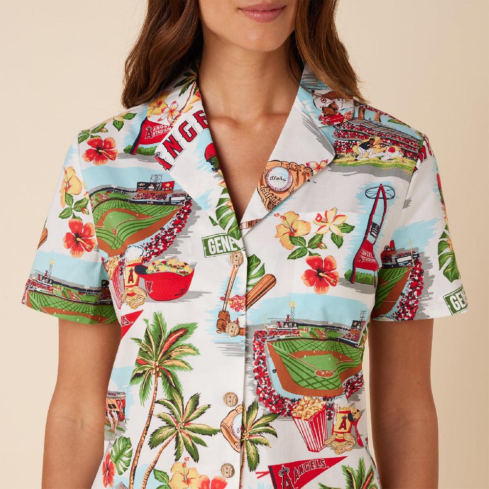 Reyn Spooner MLB® WOMEN'S LOS ANGELES ANGELS SCENIC CAMP SHIRT