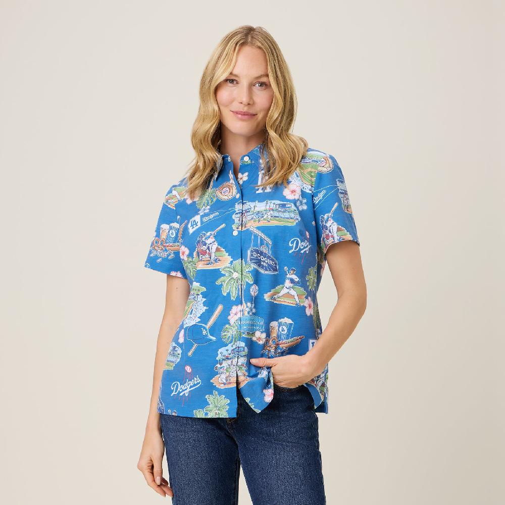 Reyn Spooner MLB® WOMEN'S LOS ANGELES DODGERS SCENIC PERFORMANCE BUTTON FRONT