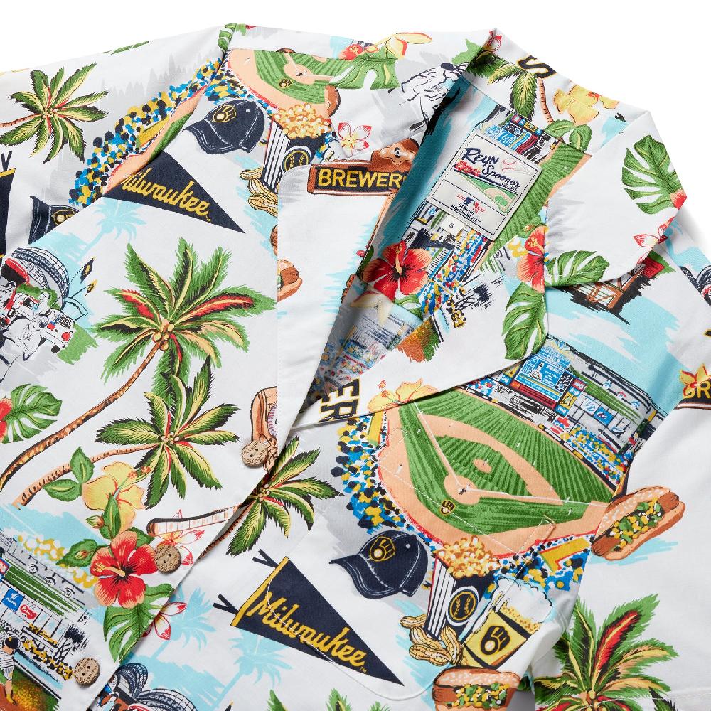 Reyn Spooner MLB® WOMEN'S MILWAUKEE BREWERS SCENIC CAMP SHIRT