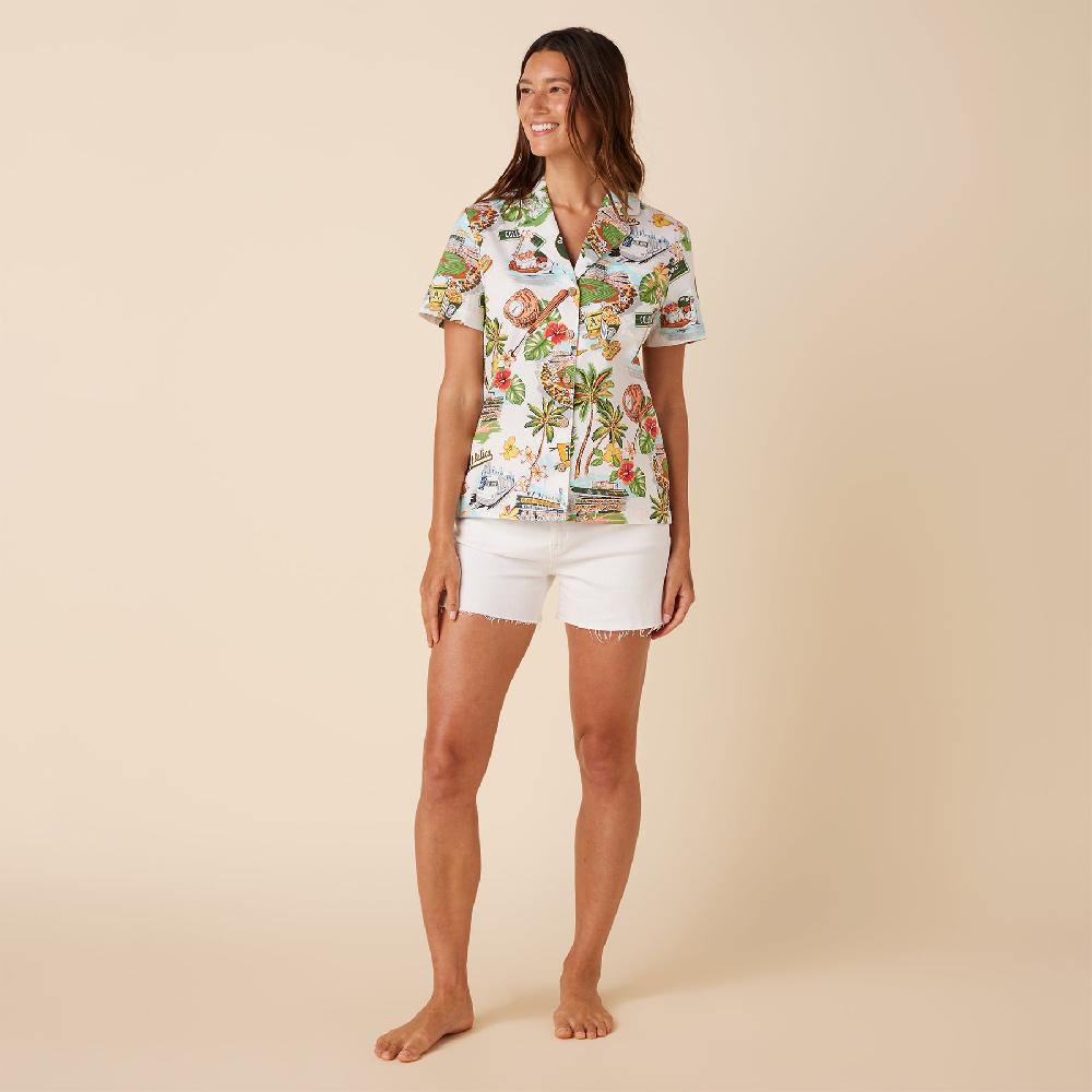 Reyn Spooner MLB® WOMEN'S OAKLAND ATHLETICS SCENIC CAMP SHIRT