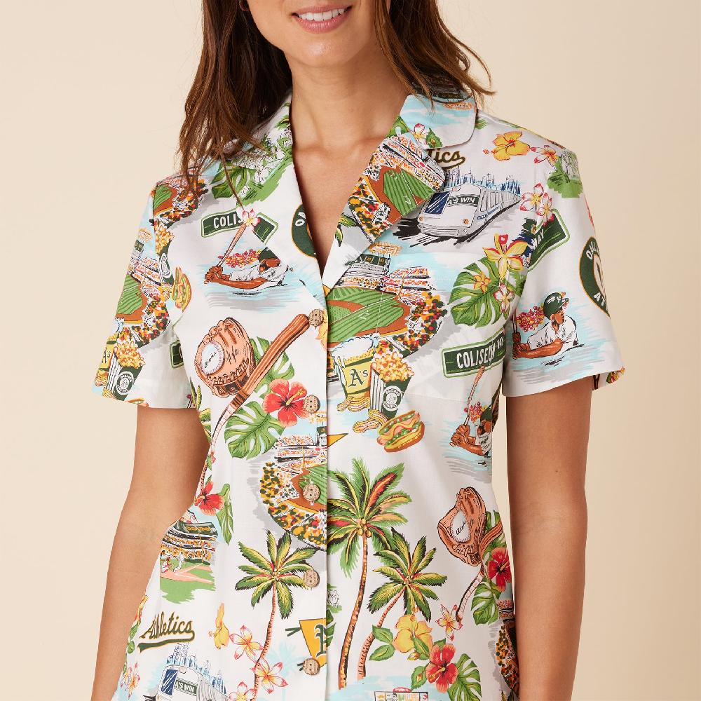 Reyn Spooner MLB® WOMEN'S OAKLAND ATHLETICS SCENIC CAMP SHIRT