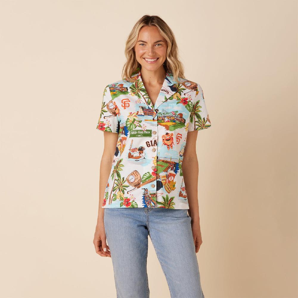 reyn spooner MLB® WOMEN'S SAN FRANCISCO GIANTS SCENIC CAMP SHIRT