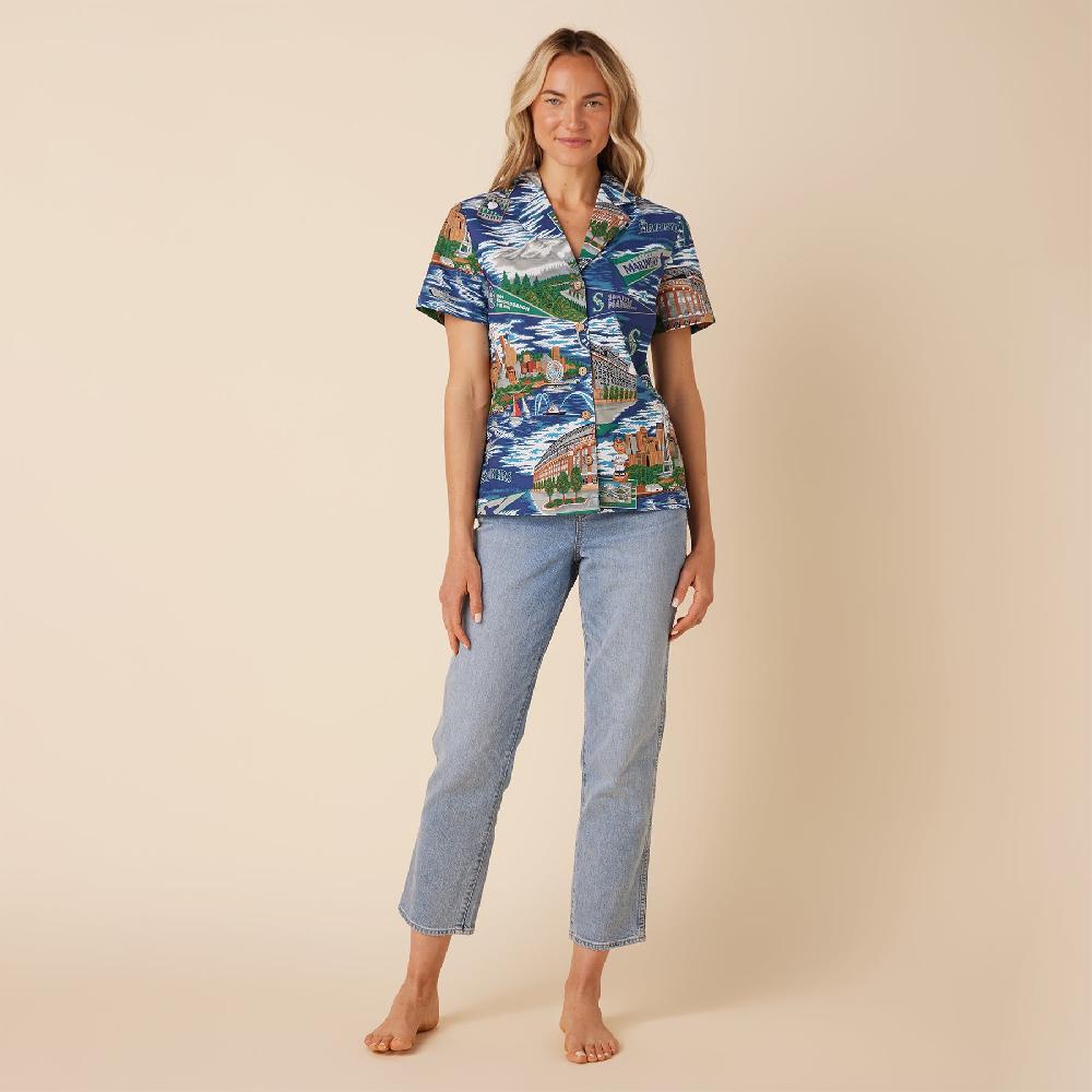 Reyn Spooner MLB® WOMEN'S SEATTLE MARINERS SCENIC CAMP SHIRT