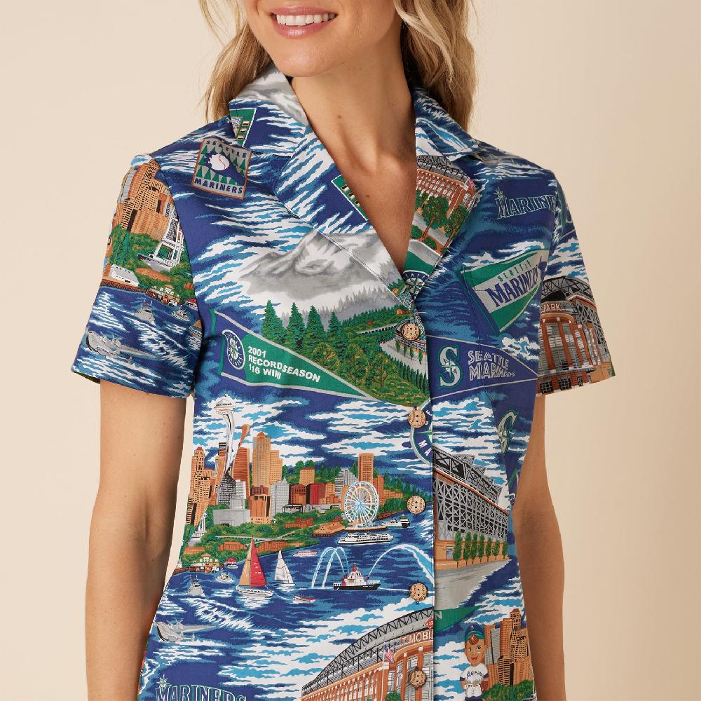 Reyn Spooner MLB® WOMEN'S SEATTLE MARINERS SCENIC CAMP SHIRT