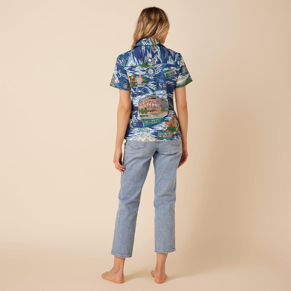 Reyn Spooner MLB® WOMEN'S SEATTLE MARINERS SCENIC CAMP SHIRT