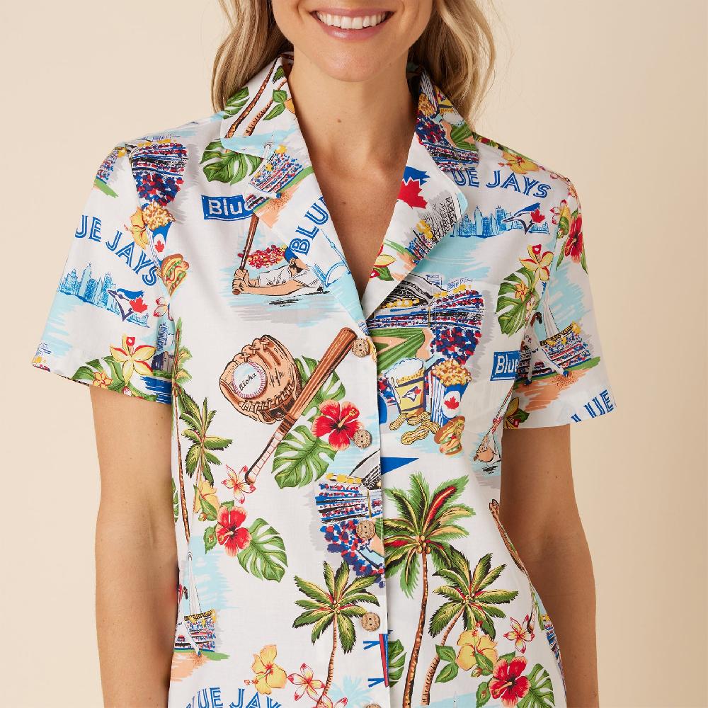 Reyn Spooner MLB® WOMEN'S TORONTO BLUE JAYS SCENIC CAMP SHIRT