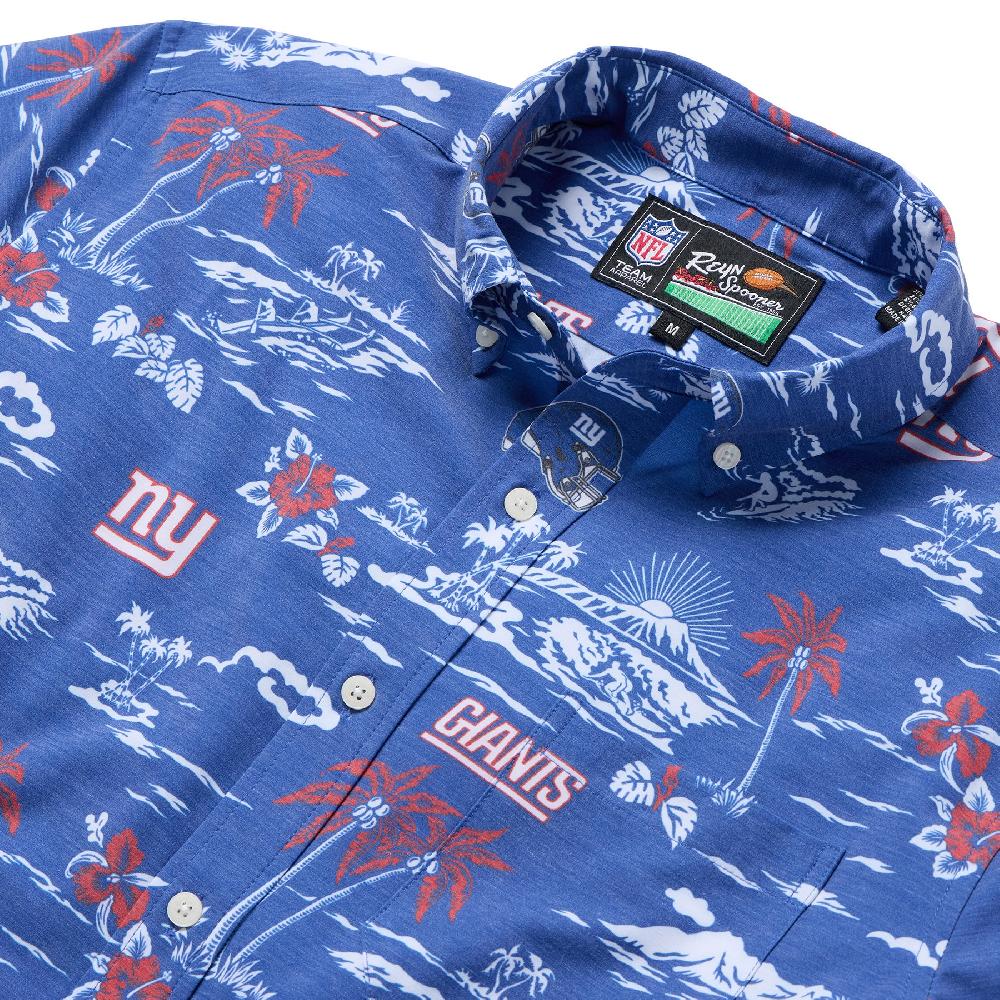 Reyn Spooner NEW YORK GIANTS GAME DAY PERFORMANCE BUTTON FRONT