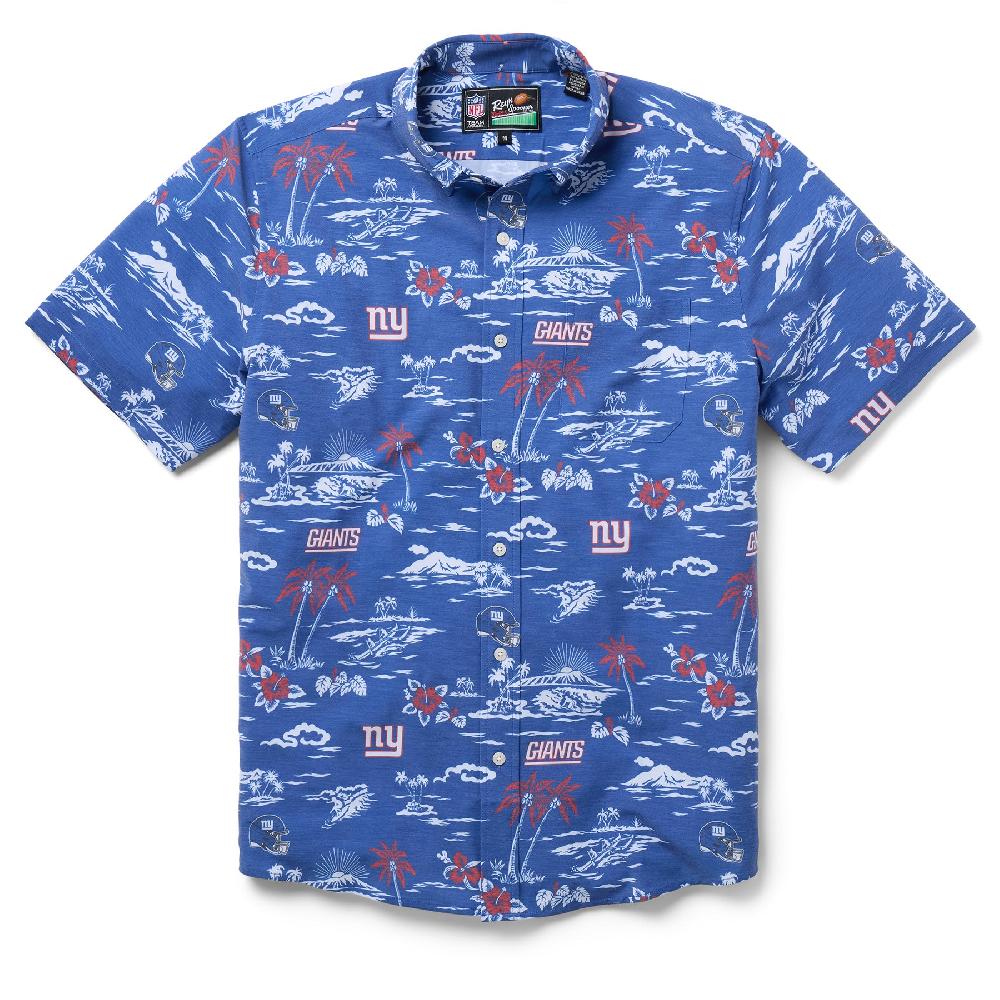 Reyn Spooner NEW YORK GIANTS GAME DAY PERFORMANCE BUTTON FRONT