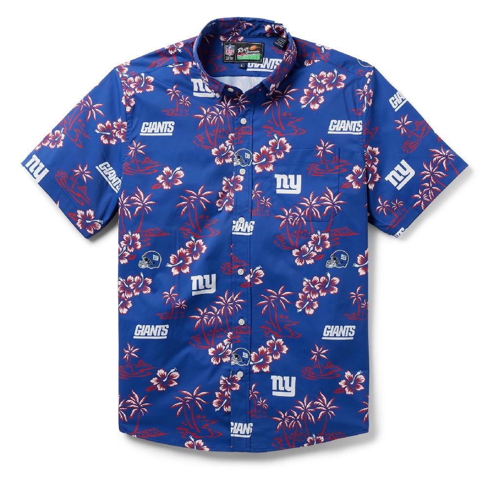 reyn spooner NEW YORK GIANTS KEKAI PERFORMANCE BUTTON FRONT