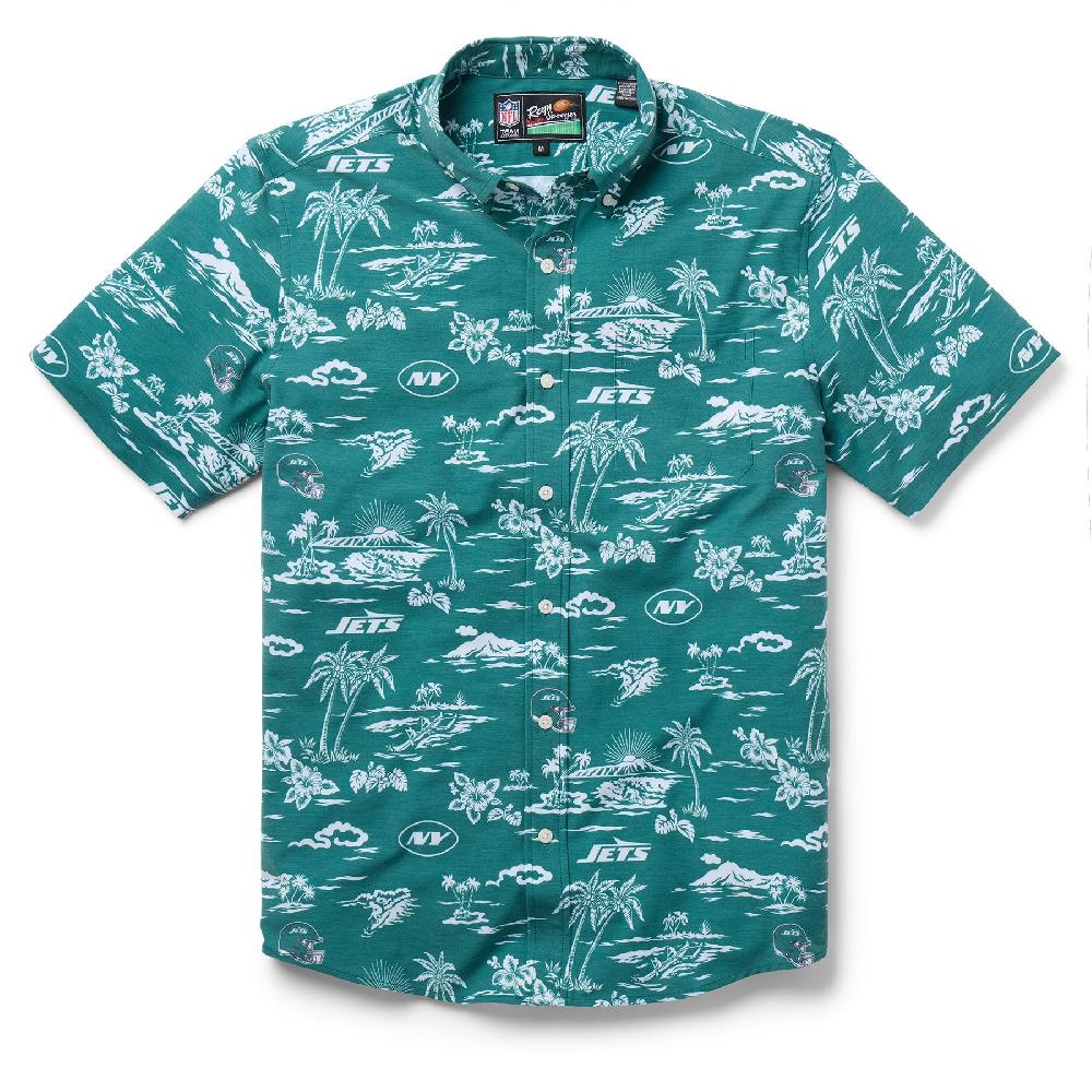 Reyn Spooner NEW YORK JETS GAME DAY PERFORMANCE BUTTON FRONT