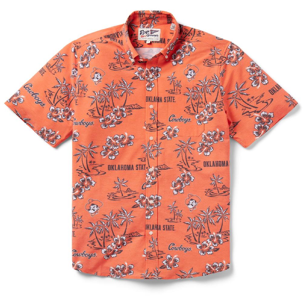 Reyn Spooner OKLAHOMA STATE UNIVERSITY GAME DAY PERFORMANCE BUTTON FRONT