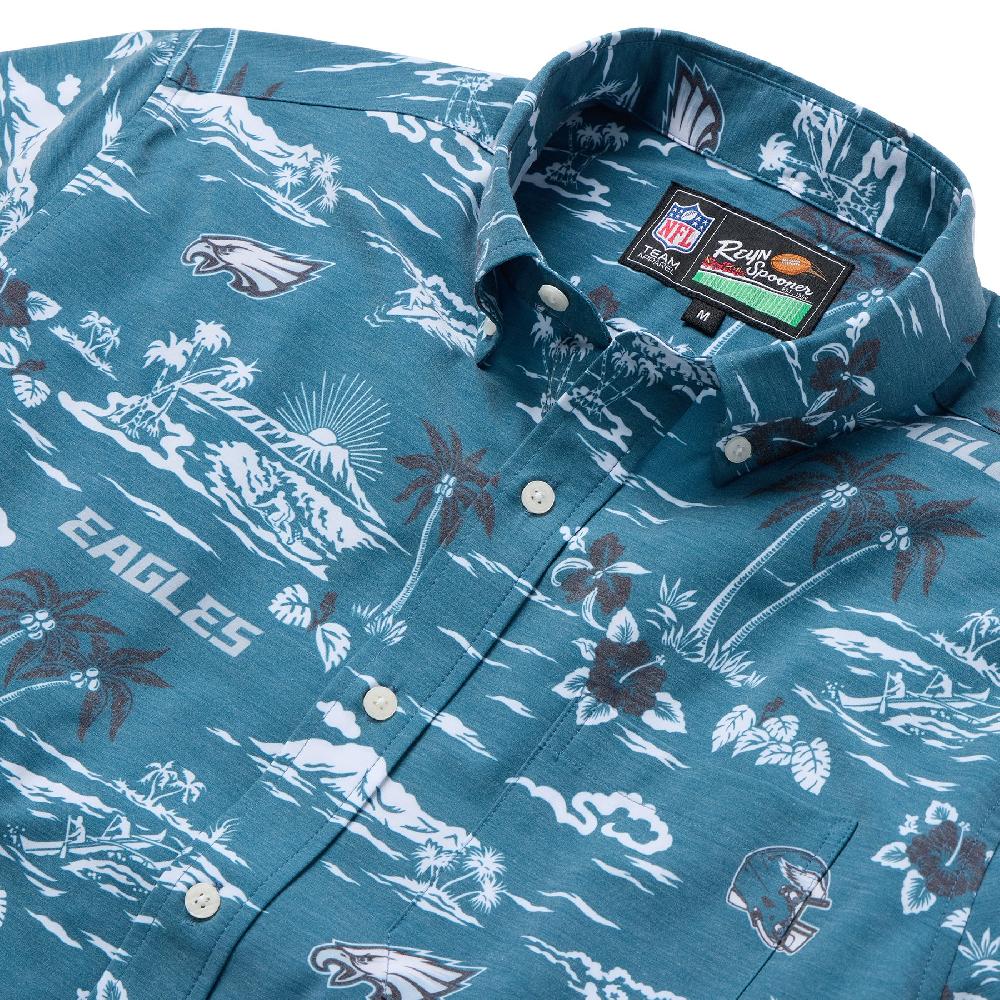 Reyn Spooner PHILADELPHIA EAGLES GAME DAY PERFORMANCE BUTTON FRONT