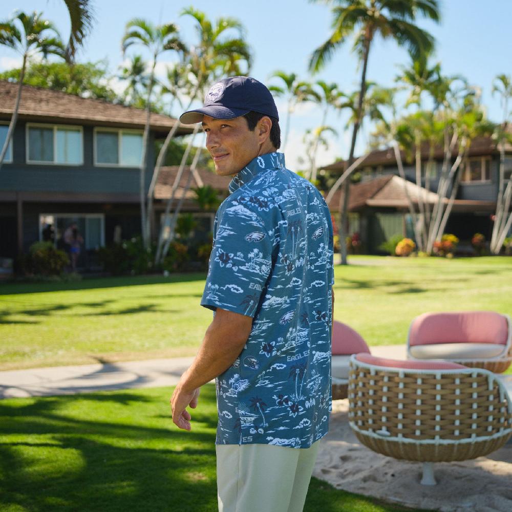 Reyn Spooner PHILADELPHIA EAGLES GAME DAY PERFORMANCE BUTTON FRONT