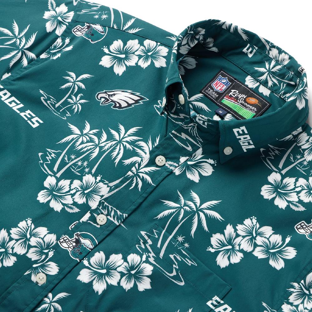 Reyn Spooner PHILADELPHIA EAGLES KEKAI PERFORMANCE BUTTON FRONT