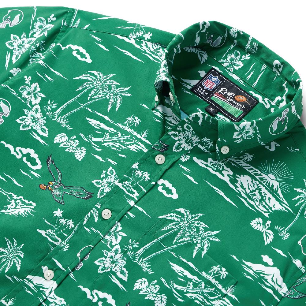 Reyn Spooner PHILADELPHIA EAGLES THROWBACK PERFORMANCE BUTTON FRONT