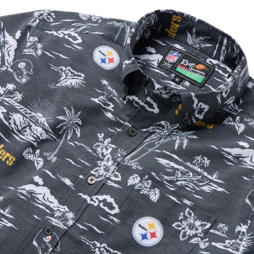 Reyn Spooner PITTSBURGH STEELERS GAME DAY PERFORMANCE BUTTON FRONT