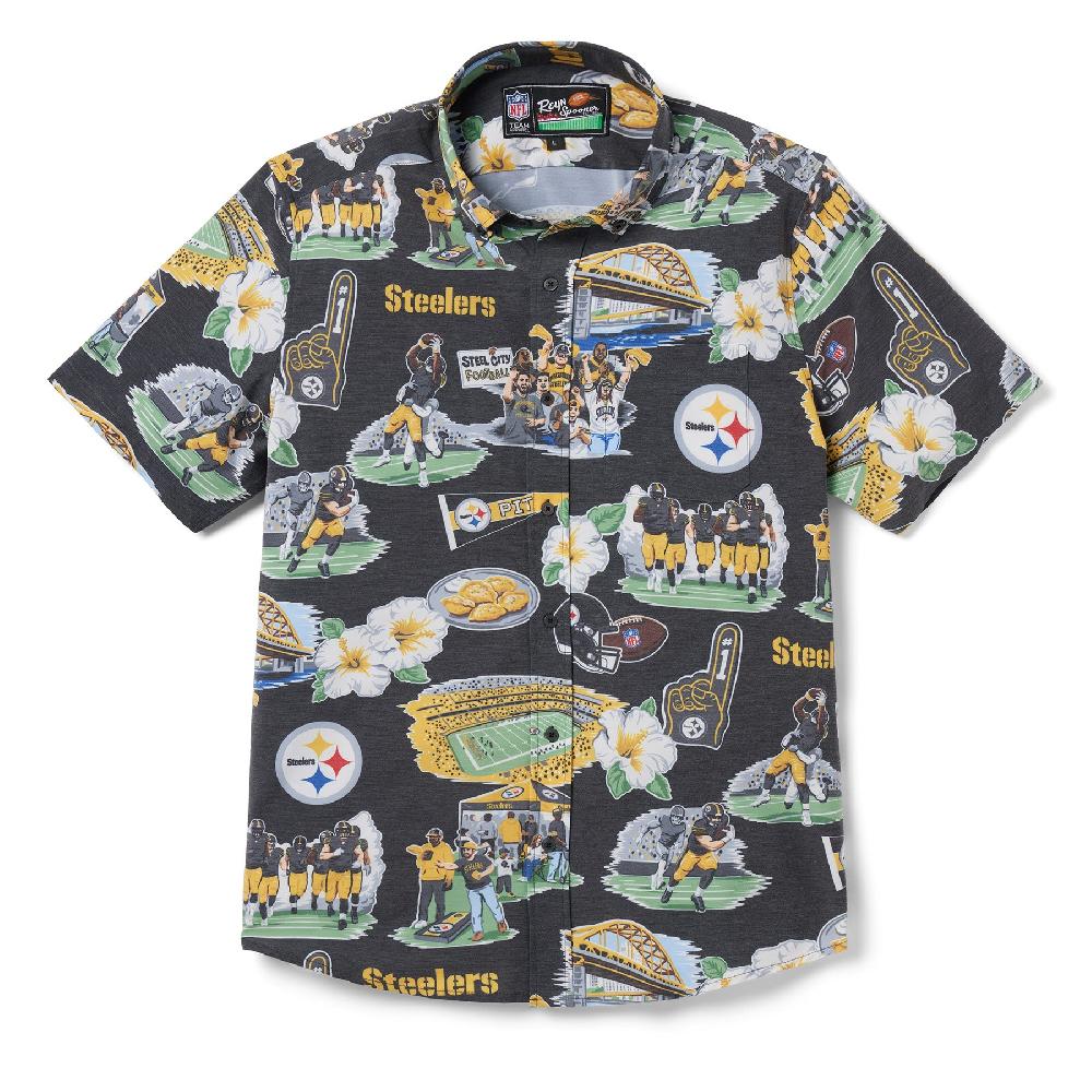 reyn spooner PITTSBURGH STEELERS SCENIC PERFORMANCE BUTTON FRONT