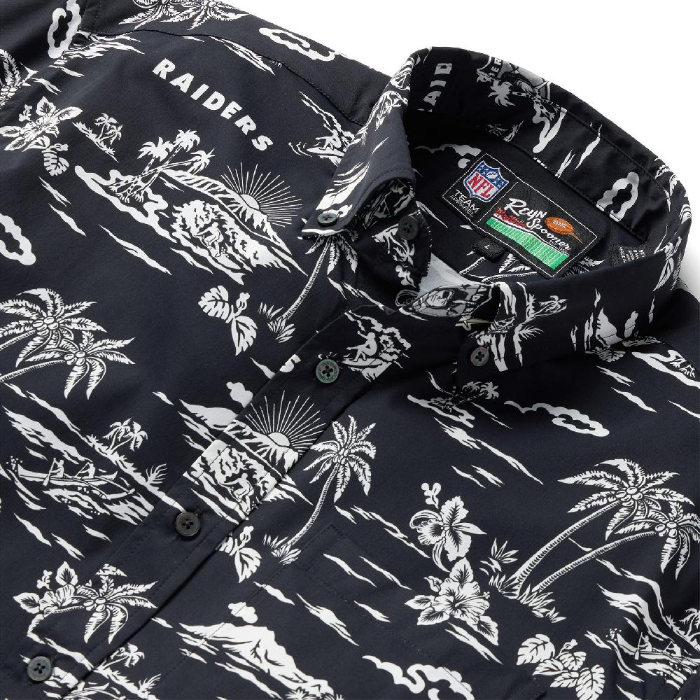 Reyn Spooner RAIDERS THROWBACK PERFORMANCE BUTTON FRONT